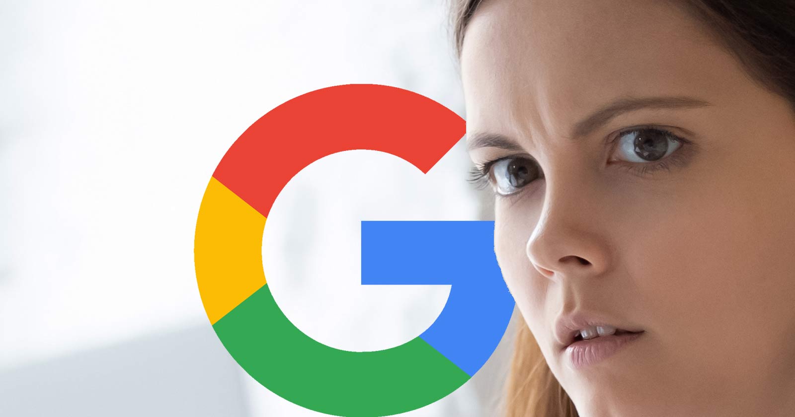 Image of a skeptical woman on learning news of return of the Google link disavow tool