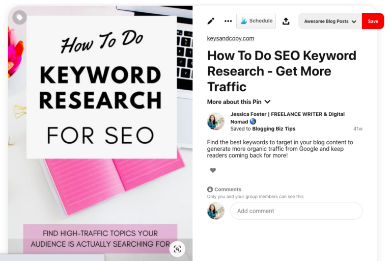 Optimized Pin for "How to do Keyword Research for SEO"
