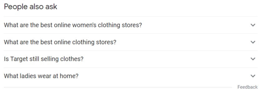 women's clothing people also ask