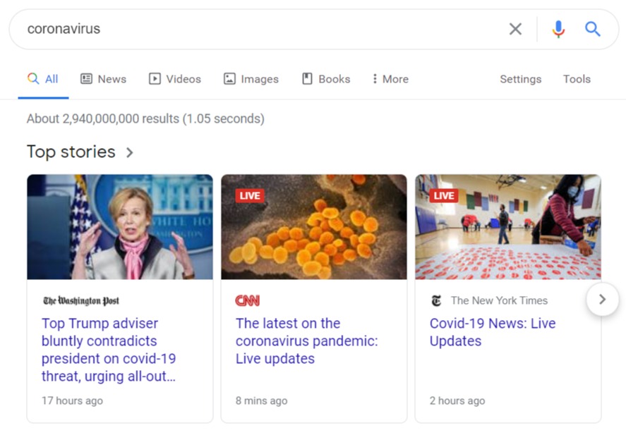 Google Top stories