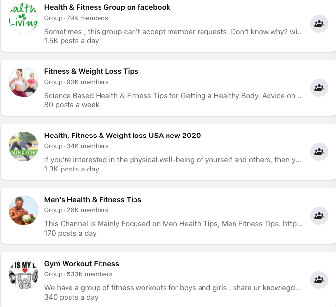 Use Groups on Facebook to connect with users.