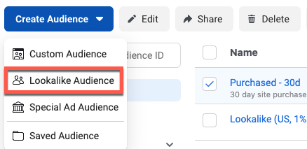 Much like Similar Audiences in Google, Facebook can look at a specified group of users to find customers who behave like them.