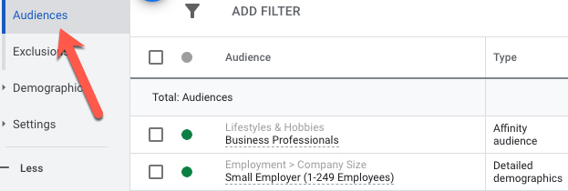 Use the Google Ads audiences section for psychographic marketing insights.