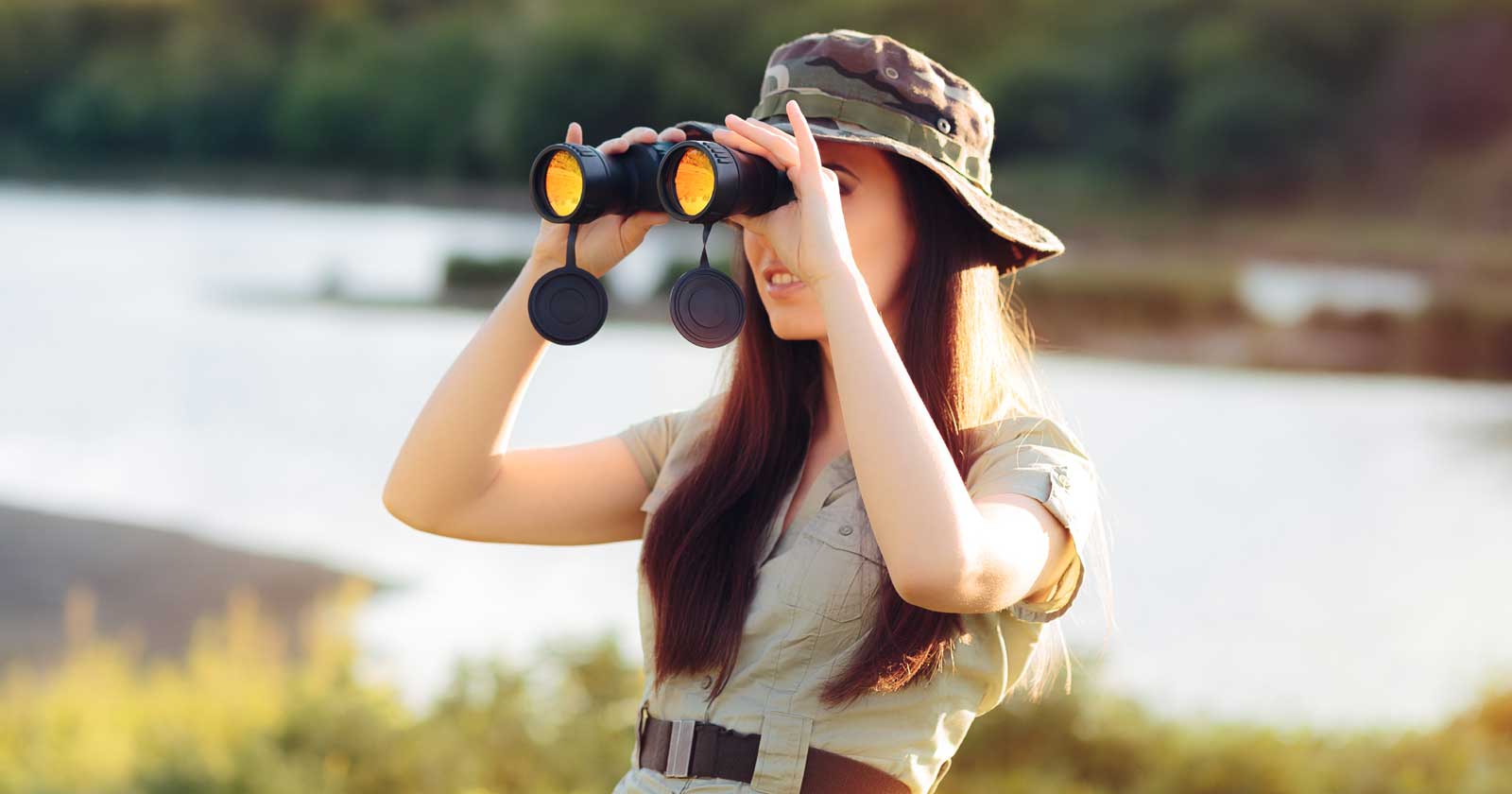 Image of a birdwatcher