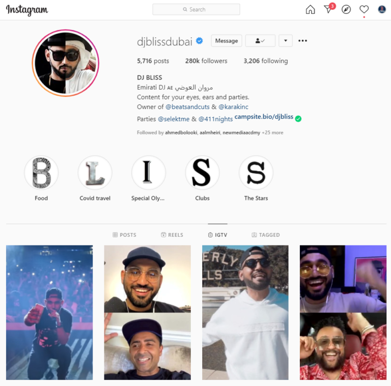 DJ Bliss IGTV videos