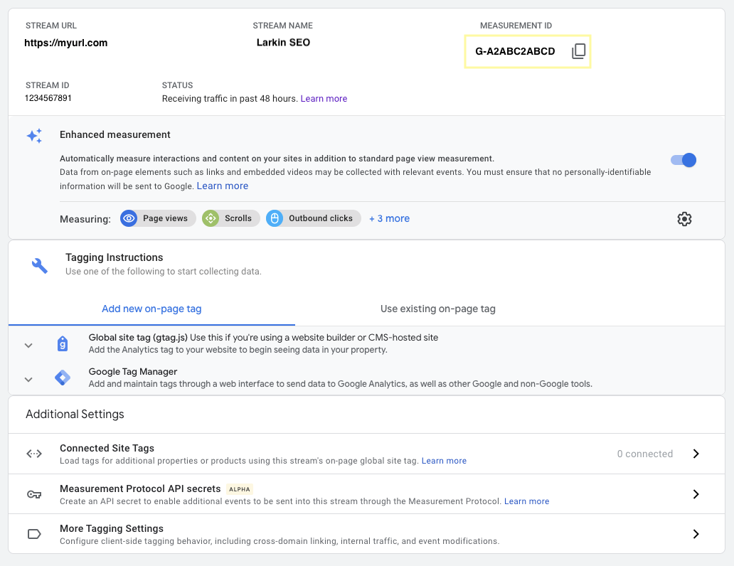 Create a GTM Account screenshot of required fields.