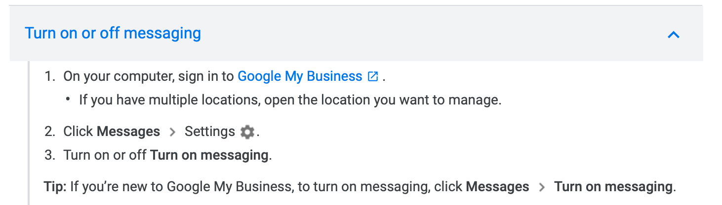 How to turn on Business Messaging