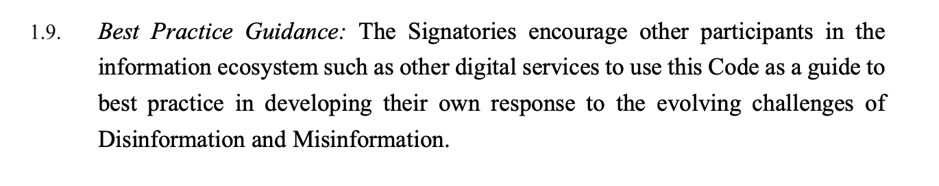 Section 1.9 of Australia's code