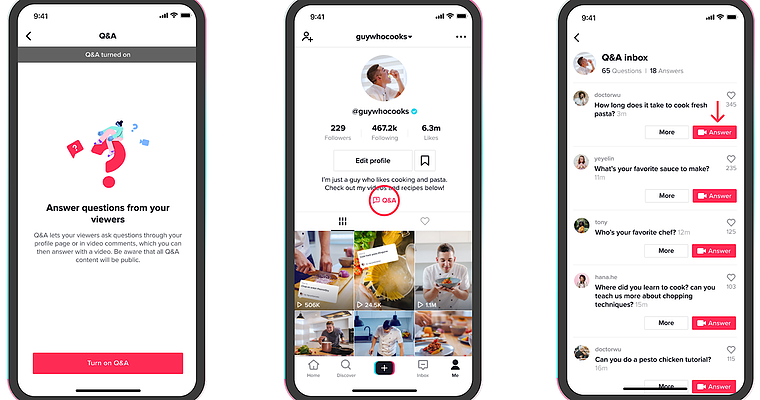 TikTok Q&A Launches in Video Comment Sections