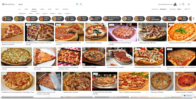 Microsoft Binge image search.