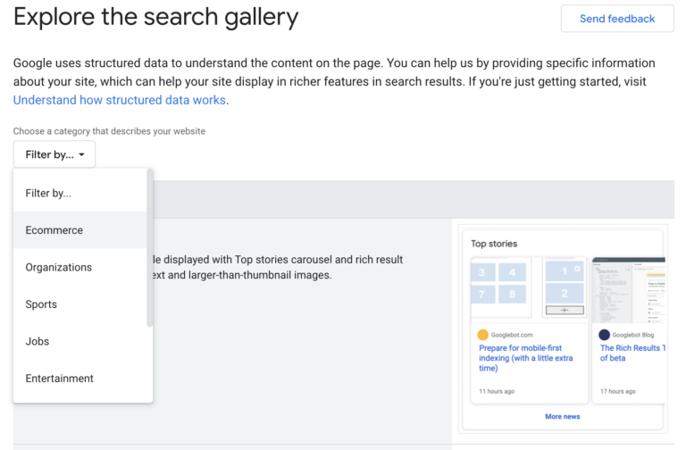 Explore the Search Gallery
