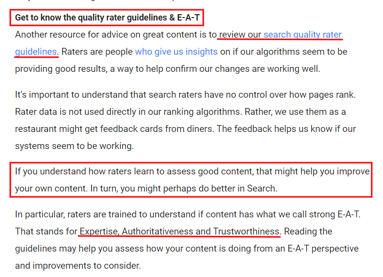Search Quality Rater Guidelines and E-A-T (Expertise, Authoritativeness, Trustworthiness)