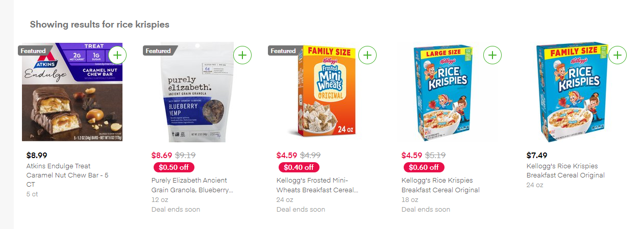 Appear for head and competitor terms in Instacart.