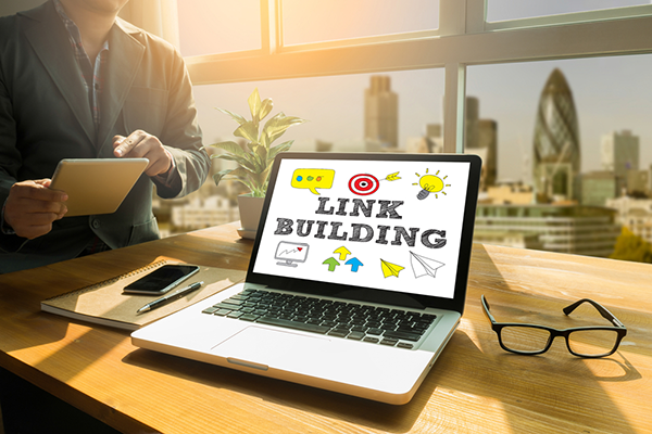 Concept art showing the importance of link building as part of an SEO strategy