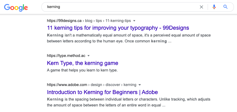 19. Kerning Easter Egg in Google