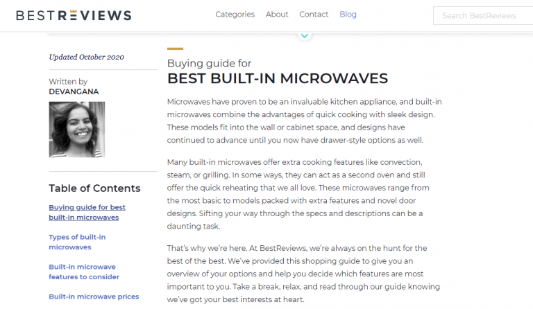 Buying guide for microwaves.
