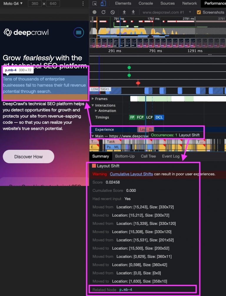 How to See CLS Using Chrome DevTools