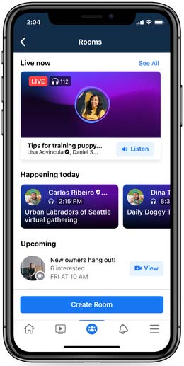 Facebook Live Audio Rooms