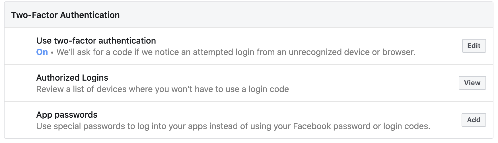 Can't login FB because the 2 factor authentication was set-up on