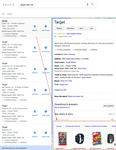 Google Local Finder w Products Widget