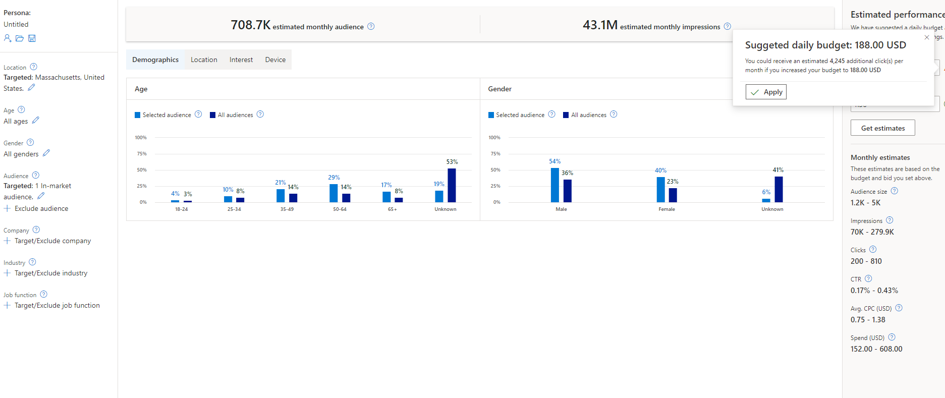 Microsoft audience planner.