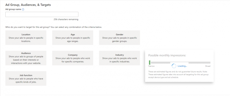 Selecting your audience targeting in microsoft ads