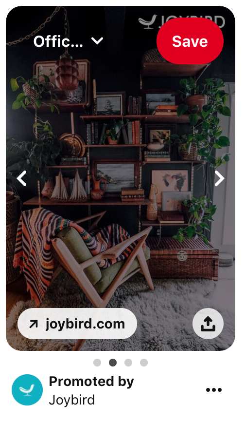 Pinterest carousel ad.