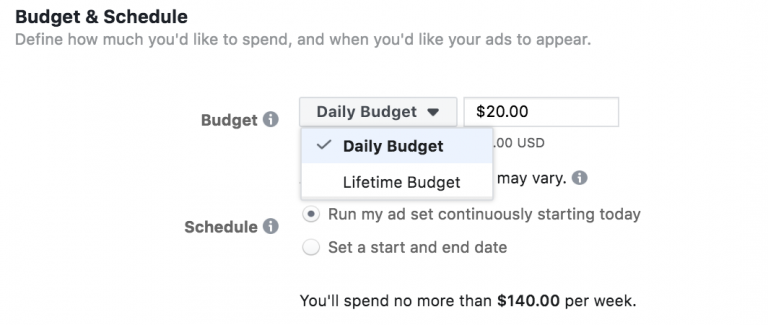 How to Set the Budget for Your Facebook Ad