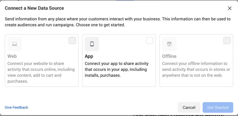 Select type of data source.