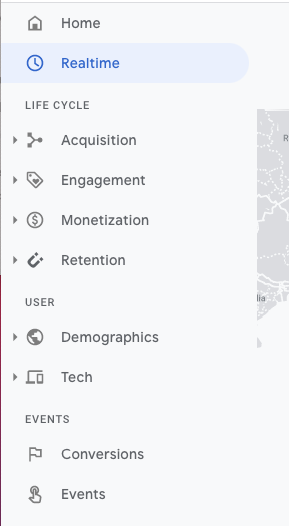 Life Cycle Reporting Options_GA4 snapshot.