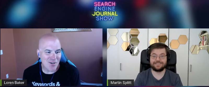 Screenshot of Loren Baker and Martin Splitt interview