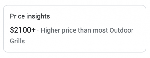 Price insights can be found on review cards.