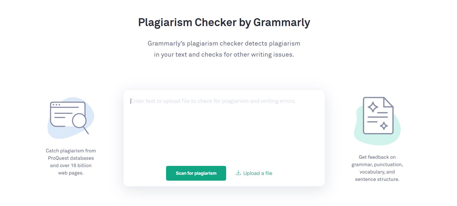 Plagiarism checker tool.