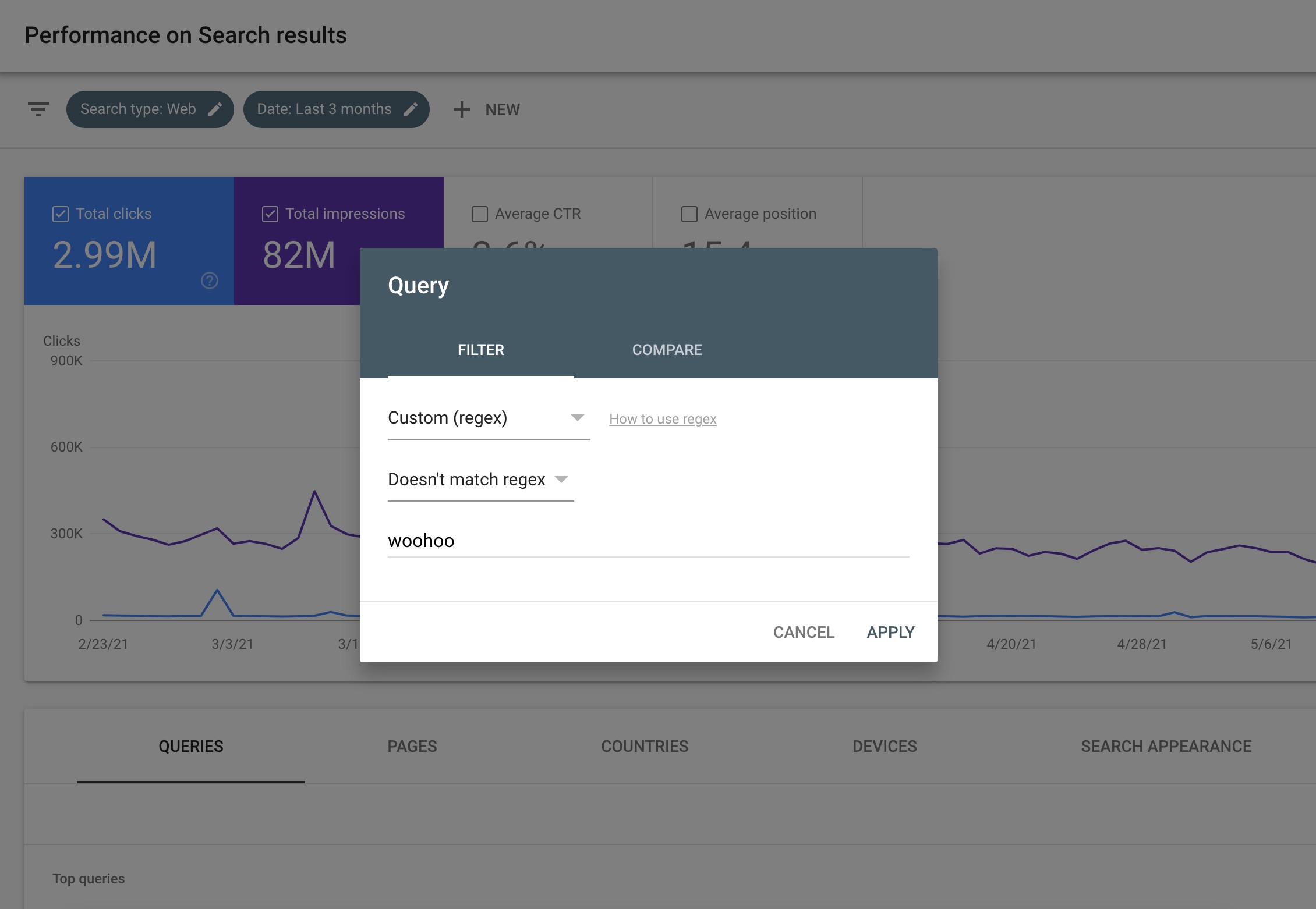 Google Search Console Adds New Regex Filter Options
