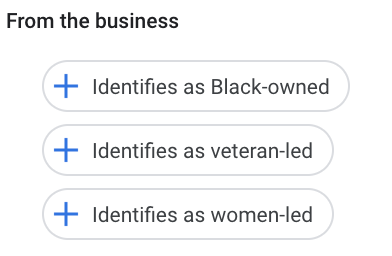 From the business attributes