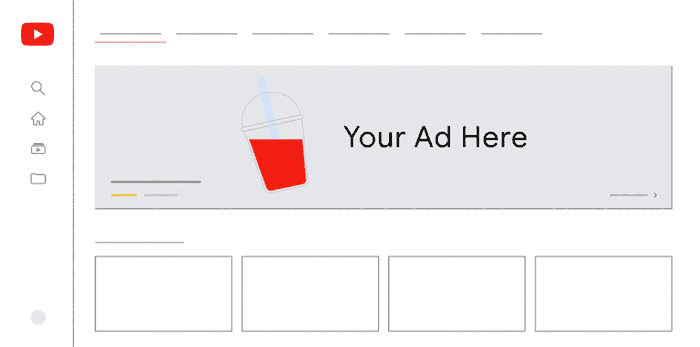 Screenshot of a YouTube Masthead Ad for TV