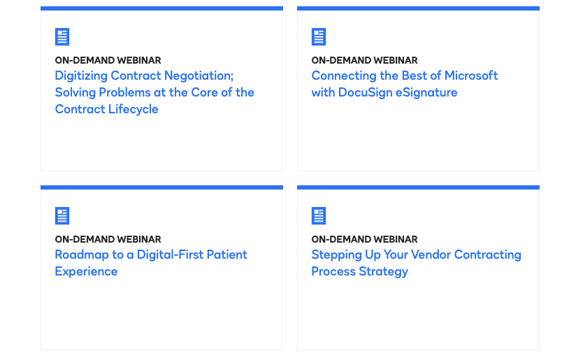 Collection of on-demand webinars.