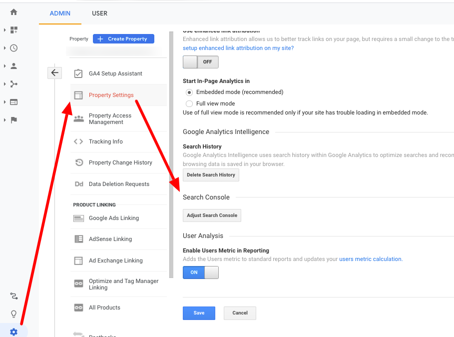 How to achieve Google Analytics and Google Search Console integration.