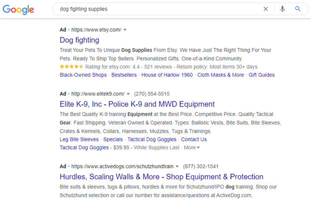 Example of targeted keyword.