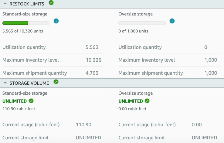 Restock Limits in Seller Central.