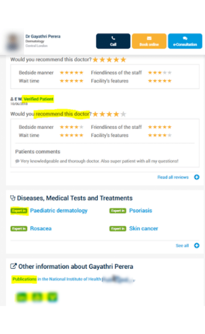 Dr Gayathri Perera reviews on top doctor.