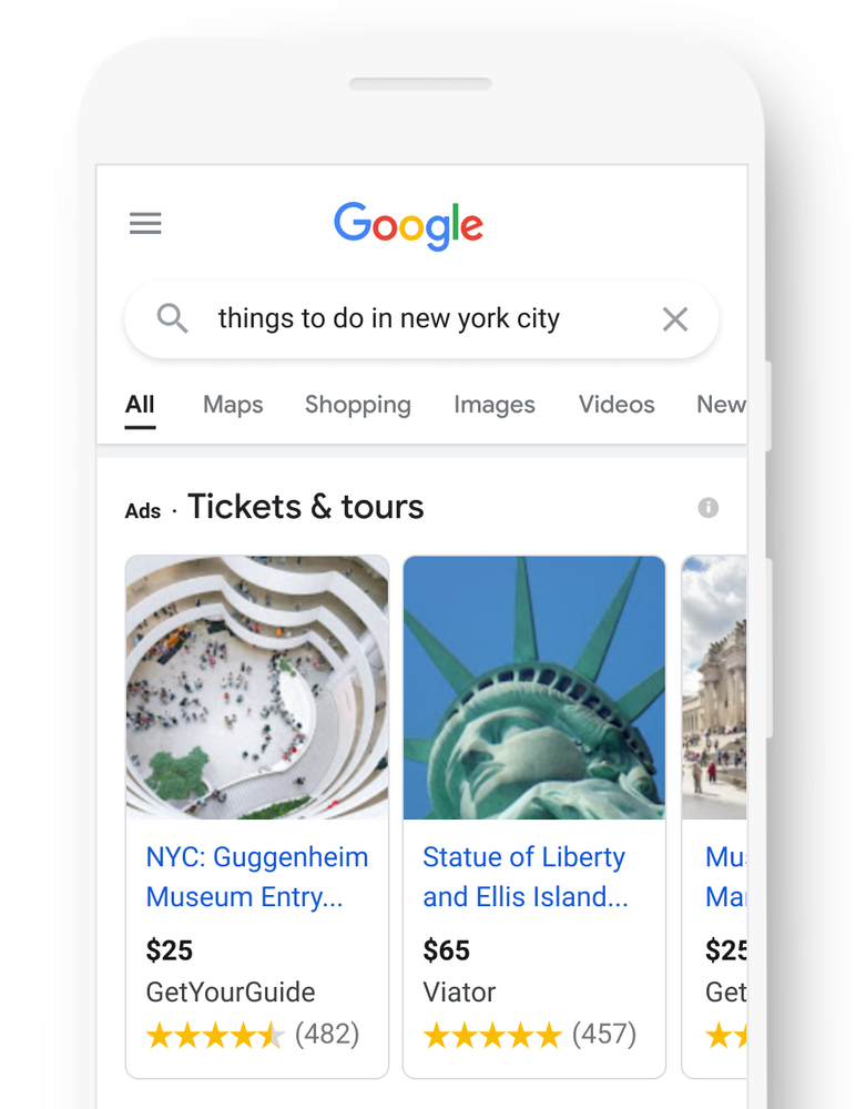 Google Announces &#8220;Things to Do&#8221; Free Listing &amp; Ad Unit