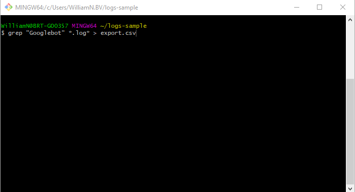 Grep command.