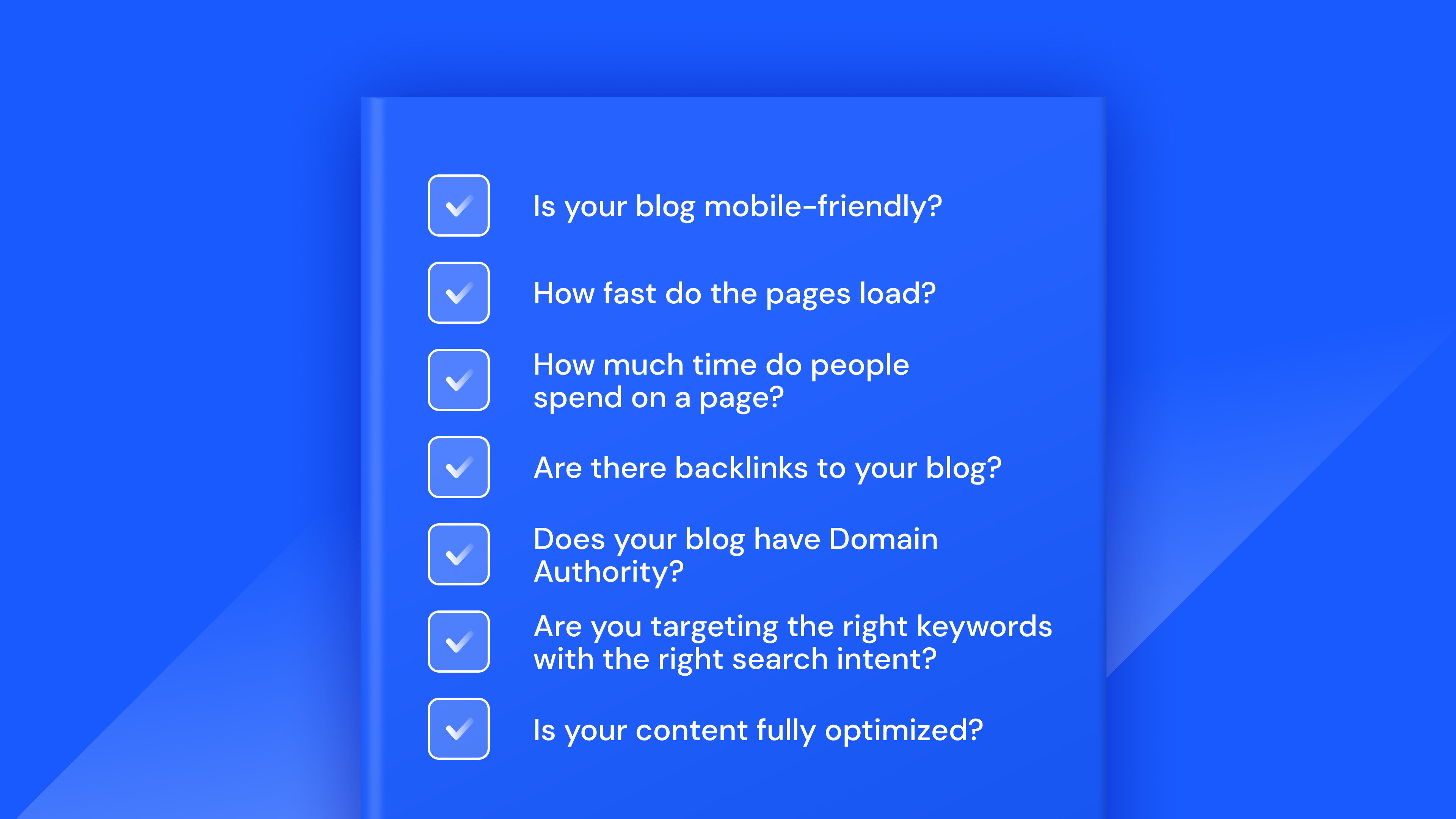 seo checklist blogs