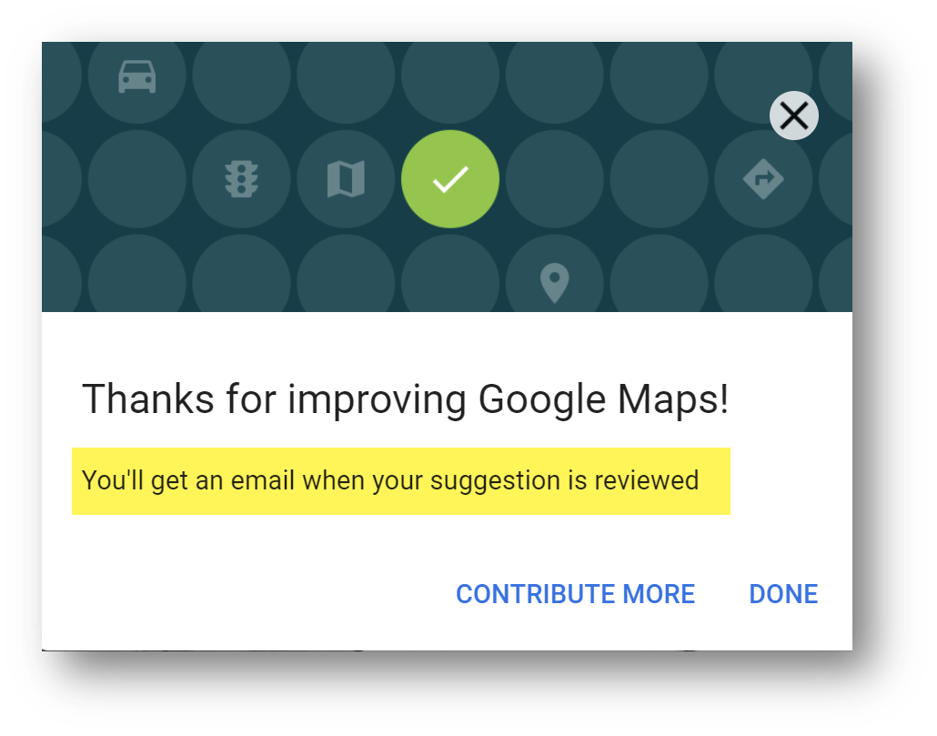 Thanks for improving maps