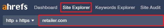 Ahrefs Site Explorer Settings