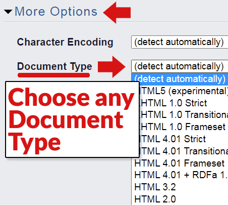 W3C heading checker tool