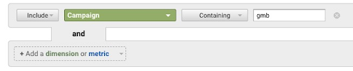 Filter by campaign name in Google Analytics