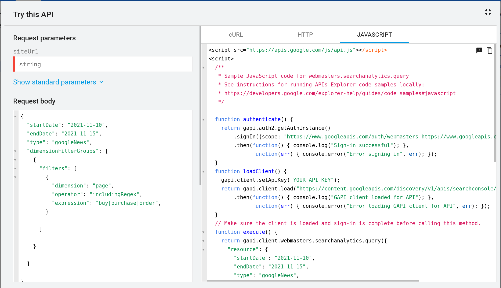 Data API  Google for Developers