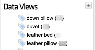 Example of a website’s bedding pages into different keyword segments.